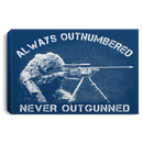 Sniper Soldier Canvas - Always Outnumbered Never Outgunner Canvas Wall Art Decor