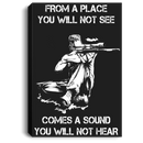 Sniper Soldier Canvas - From A Place You Will Not See Comes A Sound You Will Not Hear Canvas Wall Art Decor