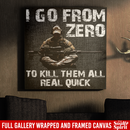 Sniper Soldier Canvas - I Go From Zero To Kill Them All Real Quick Canvas Wall Art Decor