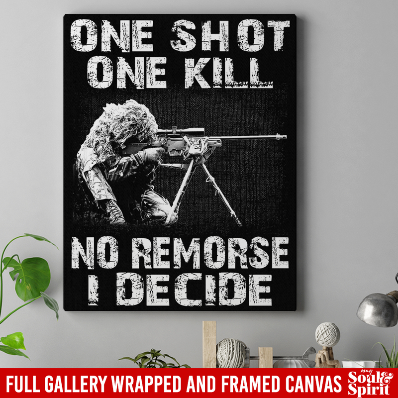 Sniper Soldier Canvas - Just Because I'm Old Doesn't Mean You're Out Of Range Canvas Wall Art Decor