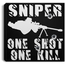 Sniper Soldier Canvas - Sniper One Shot One Kill Canvas Wall Art Decor