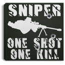 Sniper Soldier Canvas - Sniper One Shot One Kill Canvas Wall Art Decor
