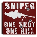 Sniper Soldier Canvas - Sniper One Shot One Kill Canvas Wall Art Decor