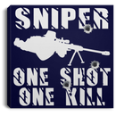 Sniper Soldier Canvas - Sniper One Shot One Kill Canvas Wall Art Decor