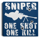 Sniper Soldier Canvas - Sniper One Shot One Kill Canvas Wall Art Decor