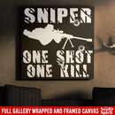 Sniper Soldier Canvas - Sniper One Shot One Kill Canvas Wall Art Decor