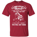 Sniper T Shirt Mess With My Family From A Place You Will Not See Will Come A Sound Not Hear Shirts CustomCat