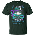 Suicide Prevention Awareness T-Shirt I Wear Teal Purple For Someone Who Meant The World To Me Shirts CustomCat