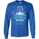 Suicide Prevention Awareness T-Shirt I Wear Teal Purple For Someone Who Meant The World To Me Shirts CustomCat