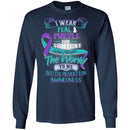 Suicide Prevention Awareness T-Shirt I Wear Teal Purple For Someone Who Meant The World To Me Shirts CustomCat