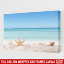 Summer Concept With Sandy Beach, Shells And Starfish Canvas For Home Decor Mermaid - CANLA75 - CustomCat