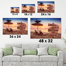 Sunset Over The Beach Ocean Sunset Multi Names Premium Canvas - Family Street Sign Family Name Art Canvas For Home Decor Personalized Canvas Wall Family - CANLA75 - CustomCat