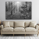 Sunshine Forest Road Multi Names Premium Canvas Crossroads Personalized Canvas Wall Art Black And White, Family Street Sign Family Name Art Canvas Family - CANLA75 - CustomCat