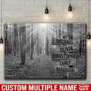 Sunshine Forest Road Multi Names Premium Canvas Crossroads Personalized Canvas Wall Art Black And White, Family Street Sign Family Name Art Canvas Family - CANLA75 - CustomCat
