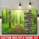 Sunshine Forest Road Multi Names Premium Canvas Crossroads Personalized Canvas Wall Art - Family Street Sign Family Name Art Canvas For Home Decor Custom Family - CANLA75 - CustomCat