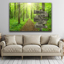 Sunshine Forest Road Multi Names Premium Canvas Crossroads Personalized Canvas Wall Art - Family Street Sign Family Name Art Canvas For Home Decor Custom Family - CANLA75 - CustomCat