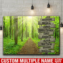 Sunshine Forest Road Multi Names Premium Canvas Crossroads Personalized Canvas Wall Art - Family Street Sign Family Name Art Canvas For Home Decor Custom Family - CANLA75 - CustomCat