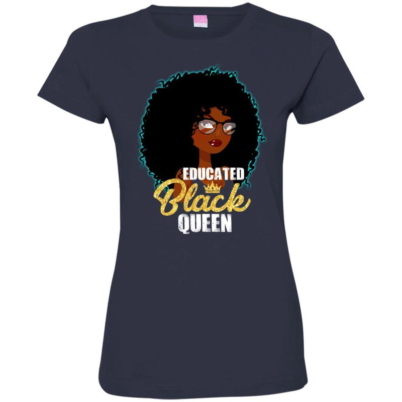 Super Cute Educated Black Queen T-shirt CustomCat