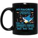 Teacher Coffee Mug My Favorite People Call Me Teacher Shark Who Happens To Cuss Alot 11oz - 15oz Black Mug