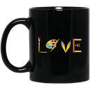 Teacher Coffee Mug Paint Teacher Love Tools Arts Painting Colorful Funny Gift Paint Teacher 11oz - 15oz Black Mug