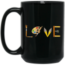 Teacher Coffee Mug Paint Teacher Love Tools Arts Painting Colorful Funny Gift Paint Teacher 11oz - 15oz Black Mug