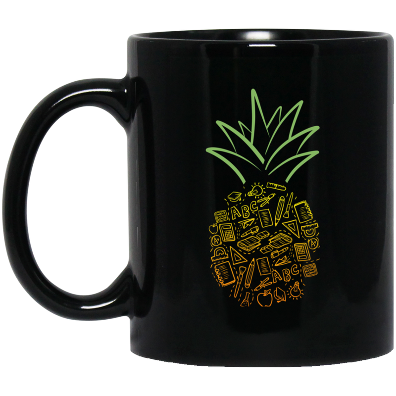 Teacher Coffee Mug Pineapple Cute Teacher Lover 11oz - 15oz Black Mug