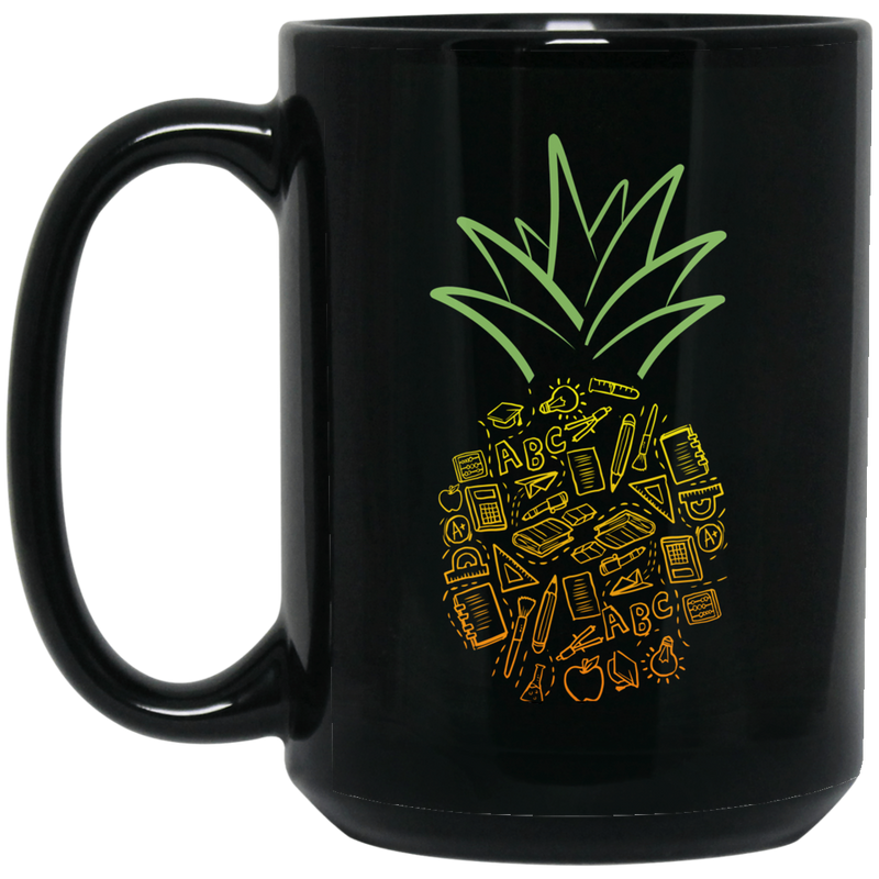 Teacher Coffee Mug Pineapple Cute Teacher Lover 11oz - 15oz Black Mug