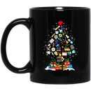 Teacher Coffee Mug Science Teacher Merry Christmas Tree Science Tools Funny Gift Book Lovers 11oz - 15oz Black Mug