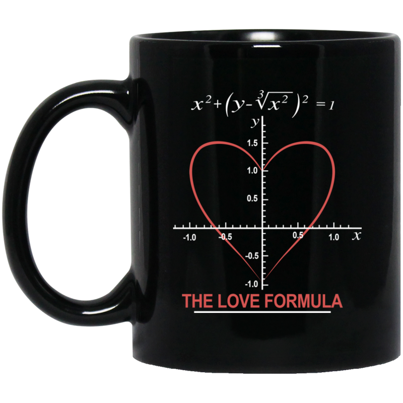 Teacher Coffee Mug The Love Formula 11oz - 15oz Black Mug