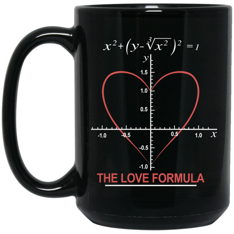 Teacher Coffee Mug The Love Formula 11oz - 15oz Black Mug