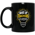 Teacher Coffee Mug Wake Up Teach Kids Be Awesome Ideas Light 11oz - 15oz Black Mug