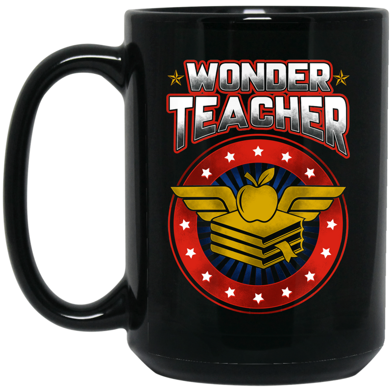 Teacher Coffee Mug Wonder Teacher 11oz - 15oz Black Mug