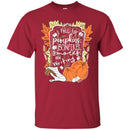 Teacher T-Shirt I Fall For Pumpkins Bonfires S'mores And Writing Halloween Funny Gift Teacher Shirts CustomCat
