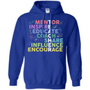 Teacher T-Shirt Mentor Inspire Educate Coach Share Teacher Gift Influence encourage Shirts CustomCat