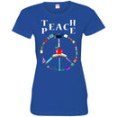 Teacher T-Shirt Teache Peace Symbol Funny Gift Teacher Shirts CustomCat