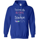 Technically Alcohol Is A Solution Funny Gifts Chemist T Shirts CustomCat