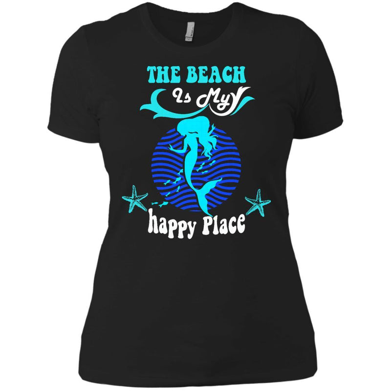 The Beach Is My Happy Place T-shirt & Hoodie For Mermaids CustomCat