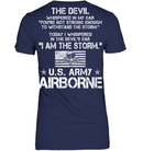 The Devil Whispered In My Ear You're Not Strong Enough To WithStand The Storm Shirt Army Airborn Tees GearLaunch