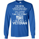 The Devil Whispered In My Ear You're Not Strong Enough To WithStand The Storm USMC Veteran Shirts CustomCat