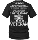 The Devil Whispered In My Ear You're Not Strong Enough To WithStand The Storm USMC Veteran Shirts GearLaunch
