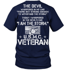 The Devil Whispered In My Ear You're Not Strong Enough To WithStand The Storm USMC Veteran Shirts GearLaunch