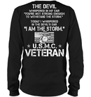The Devil Whispered In My Ear You're Not Strong Enough To WithStand The Storm USMC Veteran Shirts GearLaunch