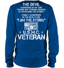 The Devil Whispered In My Ear You're Not Strong Enough To WithStand The Storm USMC Veteran Shirts GearLaunch