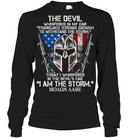 The Devil Whispered In My Ear You're Not Trong Enough To WithStand The Storm Shirt MOAON AABE Tees GearLaunch