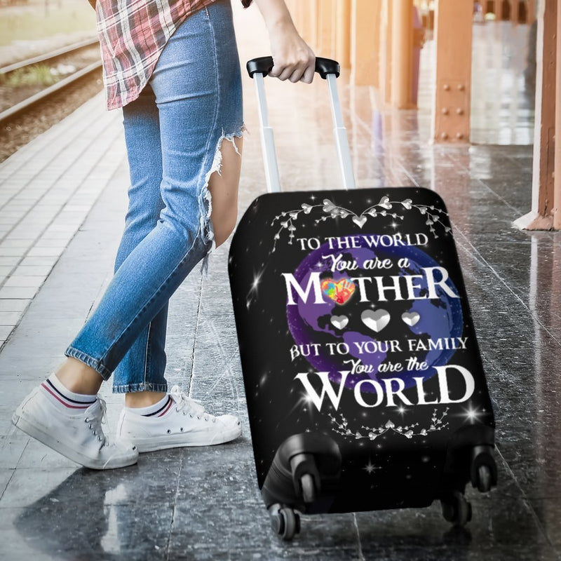 The Mother Of Autistic Children Are The World - Glittery Luggage Cover interestprint