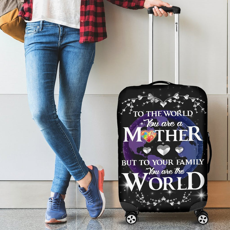 The Mother Of Autistic Children Are The World - Glittery Luggage Cover interestprint