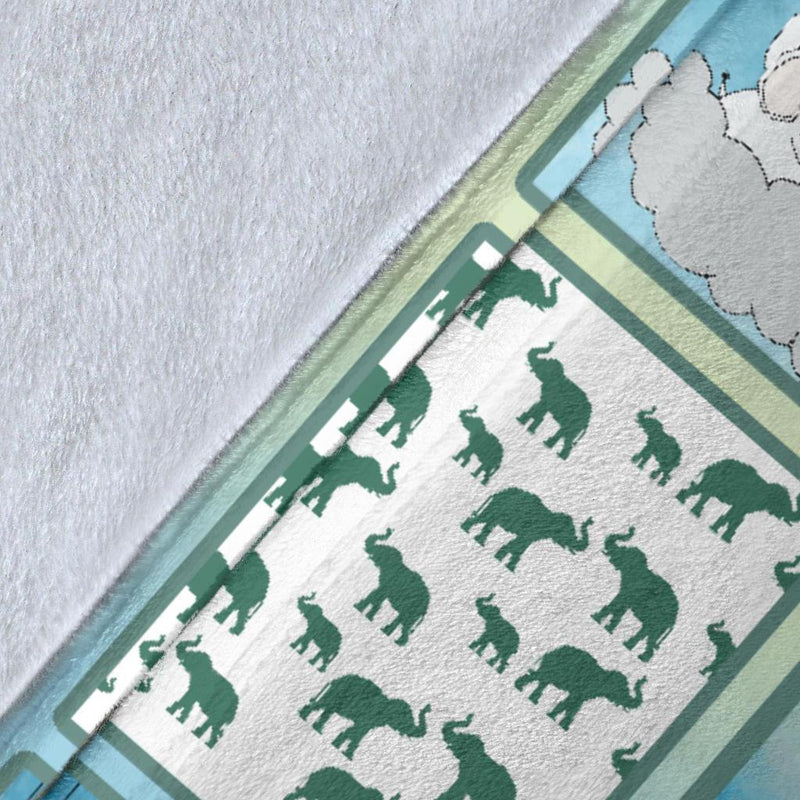 The Sound Of My Heart From The Inside Elephant Family Fleece Blanket interestprint