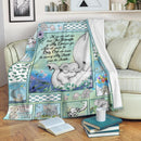 The Sound Of My Heart From The Inside Elephant Family Fleece Blanket interestprint