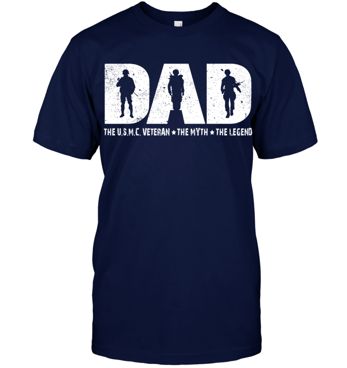 The U.M.C. Veteran T Shirt Dad The U.S.M.C. Veteran The Myth The Legend GearLaunch