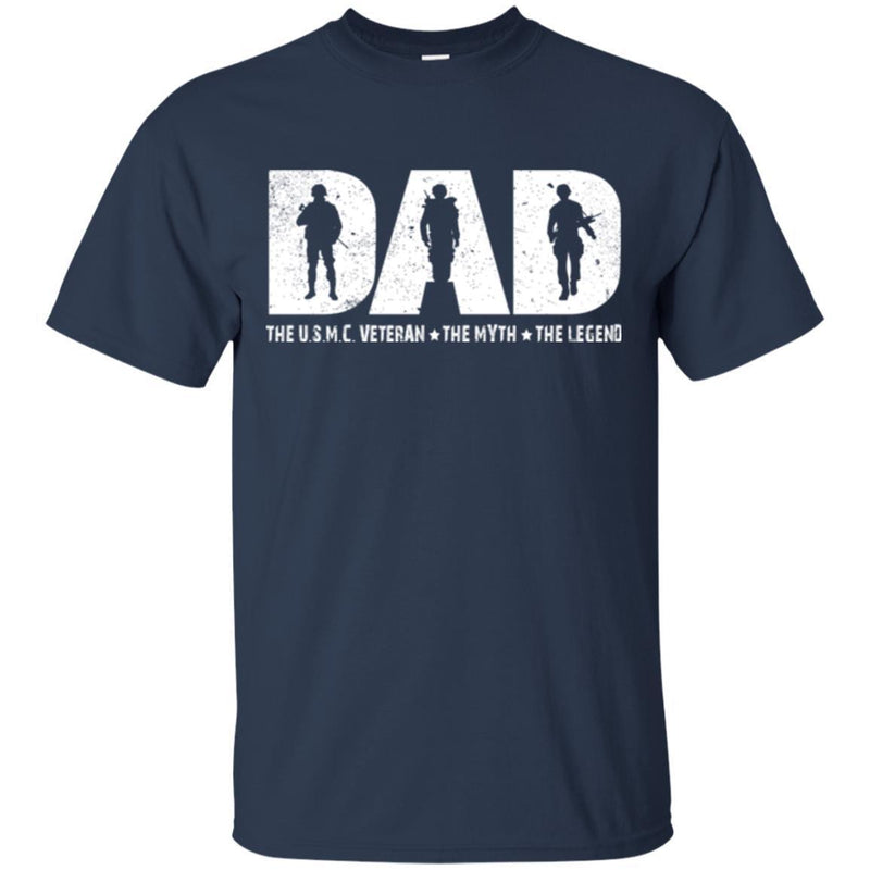 The U.S.M.C. Veteran T Shirt Dad The U.S.M.C. Veteran The Myth The Legend Shirts CustomCat